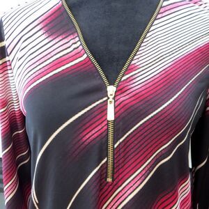 JM Collection Retro print Tunic Top  XS